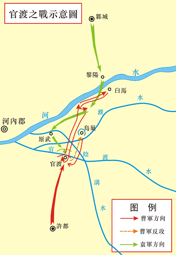官渡之戰示意圖