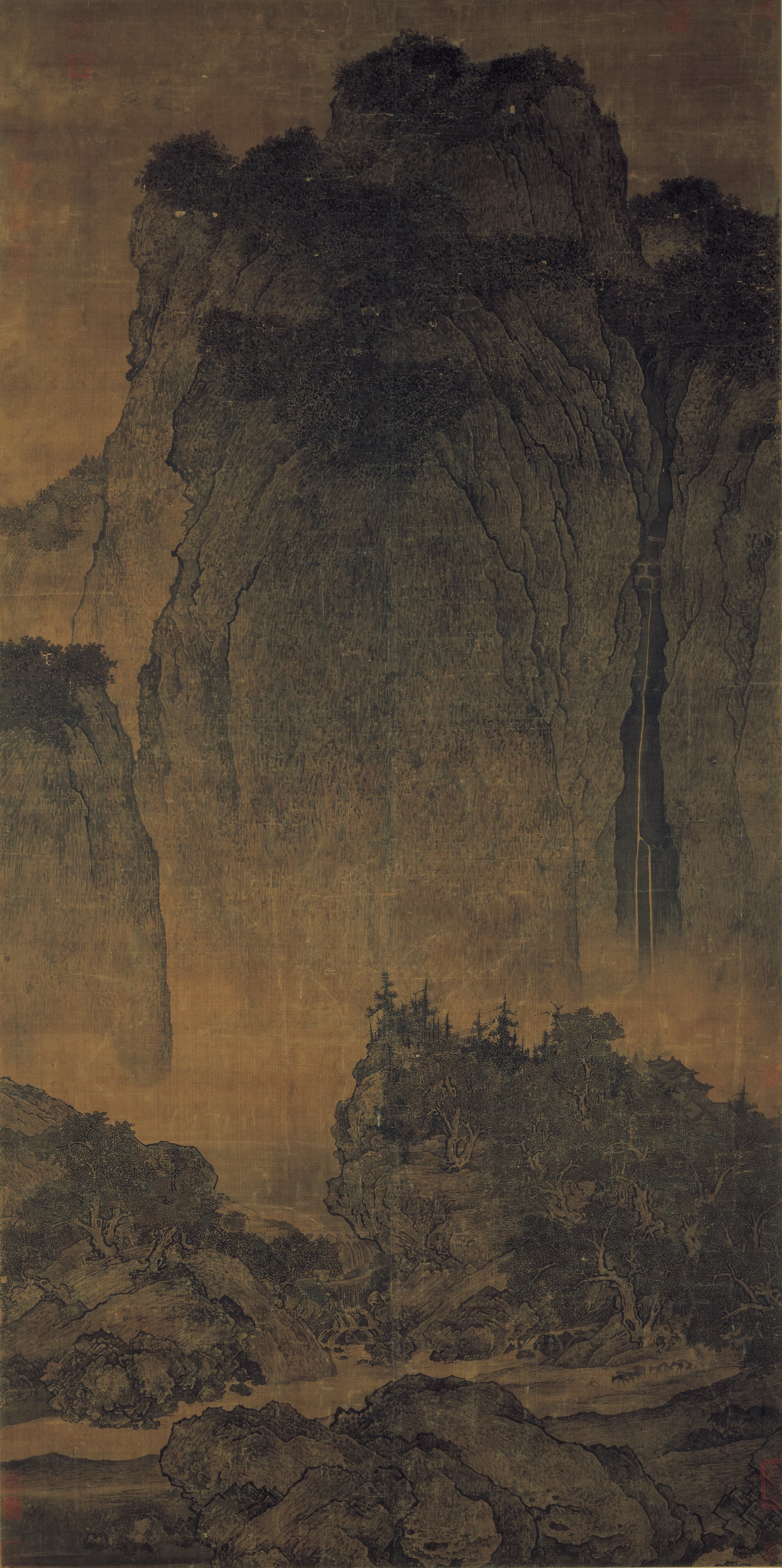范宽的谿山行旅图